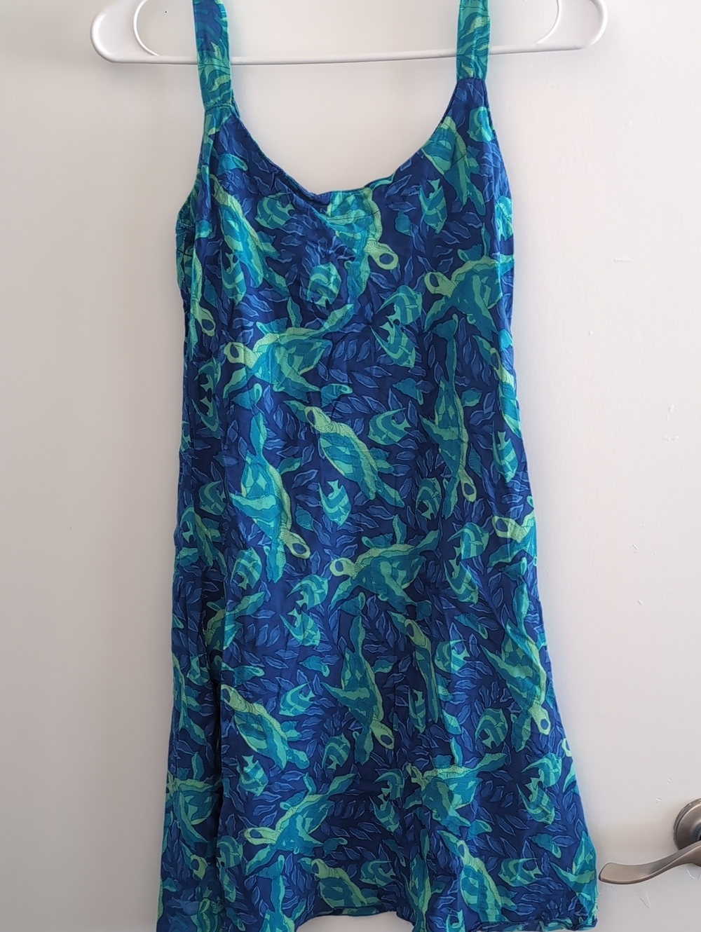 Women's Tank Dress With Sea Turtle Print